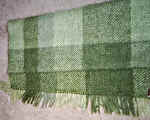 Green Scottish tartan made at The Tartan Lady.