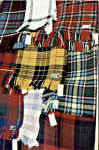 Different Scotish tartans made in the Estuary House Bed & Breakfast.